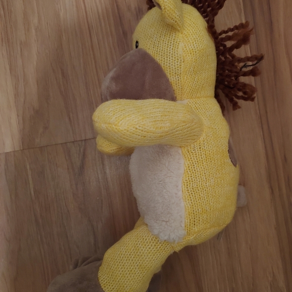 Spark Create Imagine Giraffe Plush Knit Toy Stuffed Animal Yellow Brown Rattle - Picture 5 of 9